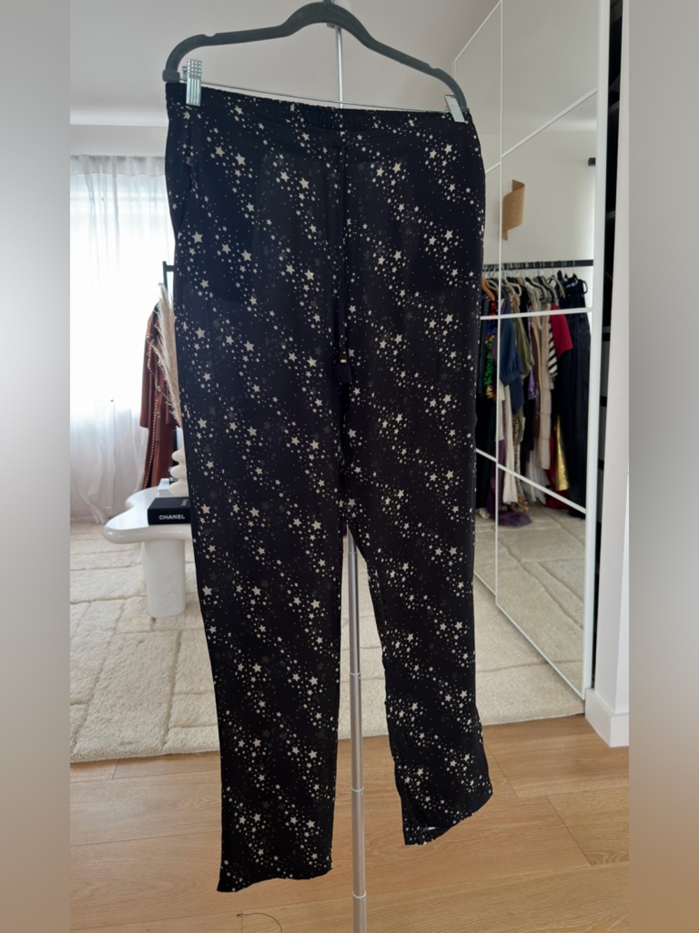 Black Star-Print Sheer Set - Picture 4 of 6